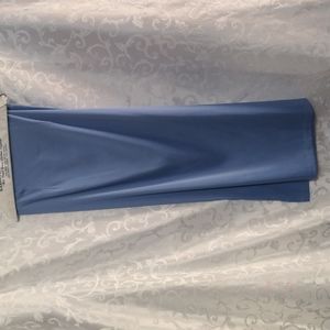 Strapless cornflower blue formal dress